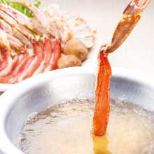 Snow crab shabu-shabu