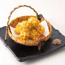 Mixed tempura of corn