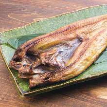 Salted and grilled Atka mackerel