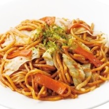 Yakisoba noodles with sauce