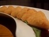 Fried Camembert with blueberry sauce