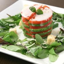 Tomato and avocado salad