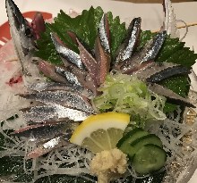 Pacific saury sashimi