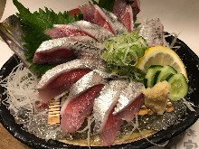 Sardine sashimi