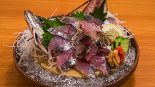 Horse mackerel sashimi