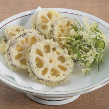 Lotus root tempura