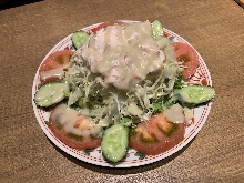 Crab tomalley salad