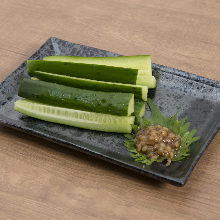 Cucumber with moromi miso