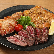 Assorted steaks, 3 kinds