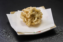 Kakiage-Tempura of Mixed Kaga-Vegetables Kakiage-Tempura of Mixed Kaga-Vegetables