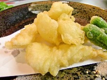 Conger eel tempura