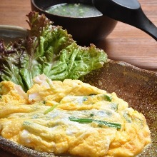 Omelet with octopus