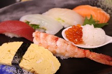 Assorted nigiri sushi, 7 kinds