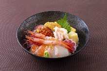 Seafood market rice bowl