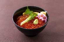 Salmon roe rice bowl