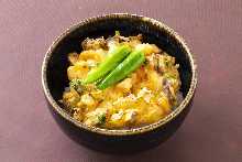 Deep-water shrimp kaki-age mixed tempura rice bowl