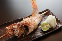 Salt roasted rosy seabass