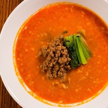 Chinese noodles in Sichuan-style sesame paste soup Chinese noodles in Sichuan-style sesame paste soup