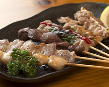 Assorted grilled skewers