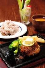 Hamburg steak set meal