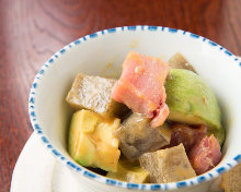 Marinated avocado canape Marinated avocado canape