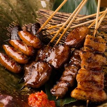 Assorted grilled skewers