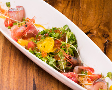 Seasonal seafood carpaccio