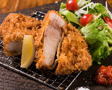 Thickly sliced pork loin cutlet
