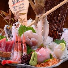 Assorted sashimi