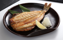 Salted and grilled Atka mackerel