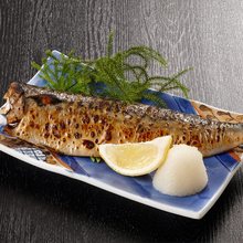 Salted and grilled mackerel