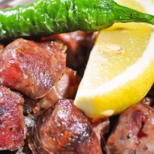 Salted and grilled gizzard