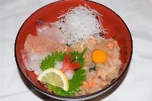 Seafood rice bowl