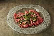 Seared wagyu beef carpaccio