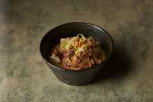 Beef tendon stewed