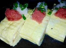 Omelet of spicy cod roe