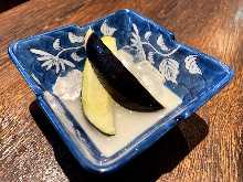 Senshu water eggplant yuzu vinegar