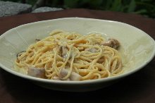 Pasta with mushroom cream sauce