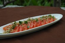 Tomato and baby sardine salad