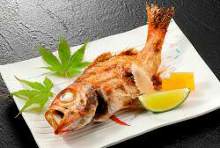 Salt roasted rosy seabass