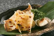 Seared ray fins