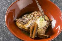 Simmered bony fish parts