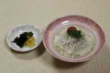 Ume chazuke (plum and rice with tea)