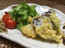 Sillago and Ume (Pickled Plum) Tempura Sillago and Ume (Pickled Plum) Tempura