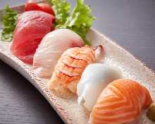 Assorted nigiri sushi, 5 kinds Assorted nigiri sushi, 5 kinds