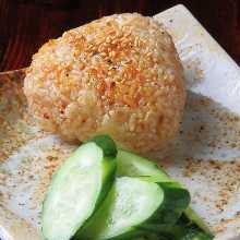 Grilled rice ball