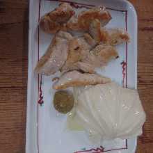 Young chicken tenderloin with Yuzu pepper