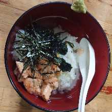 Shake chazuke(salmon and rice with tea)