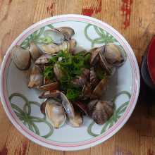 Manila clams steamed with sake