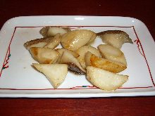 Grilled eringi mushrooms with butter